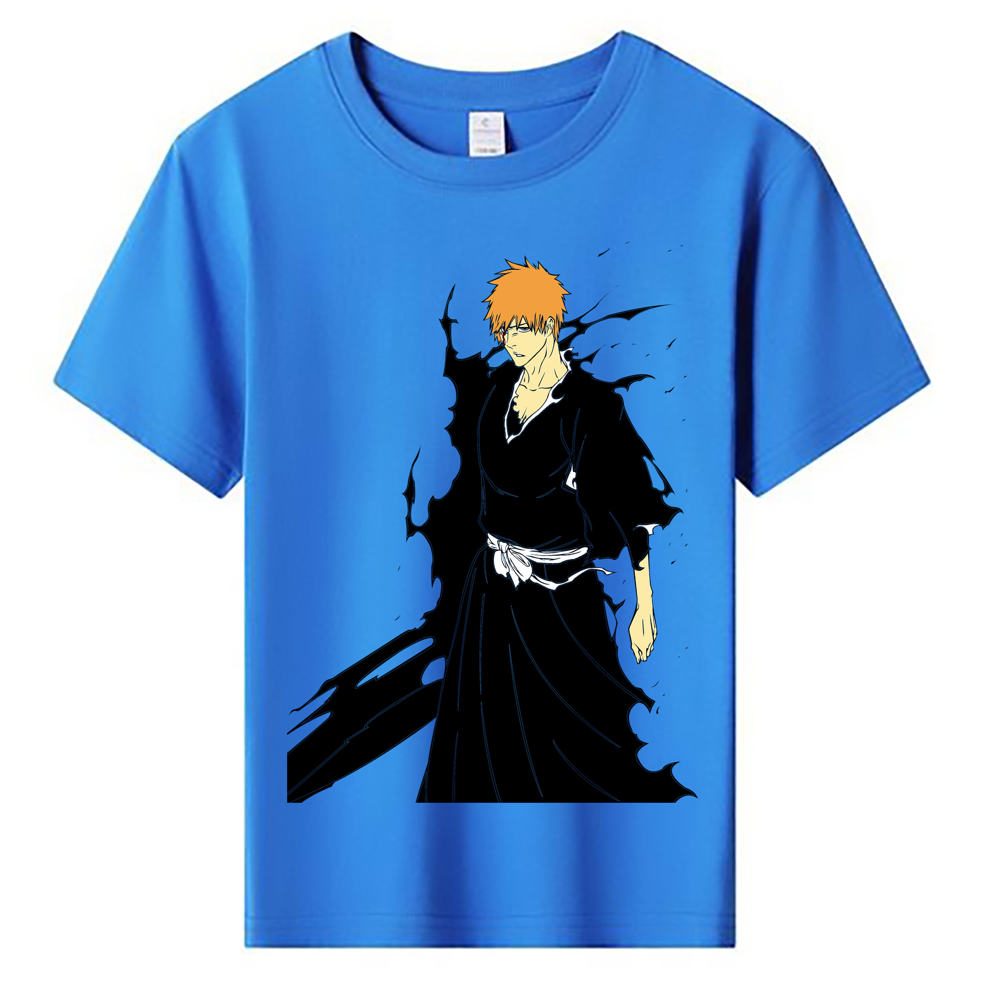 （画像用） ブリーチ 黒崎一護（くろさき いちご）BLEACH Kurosaki Ichigo 綿100％キッズTシャツ（フロントプリント）